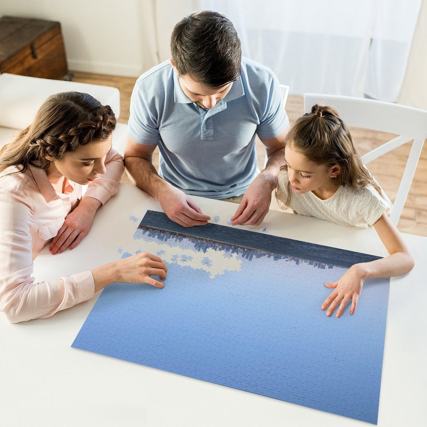 Melbourne skyline on a clear day - 1000-Piece Jigsaw Puzzle