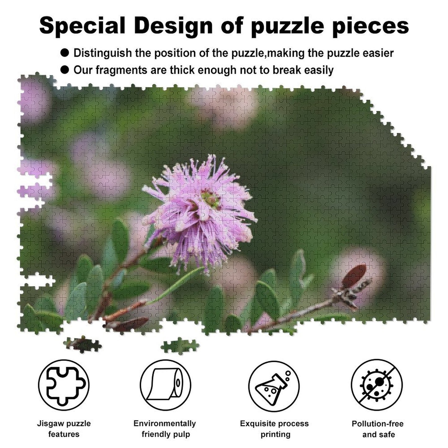 Summer flower - 1000-Piece Wooden Jigsaw Puzzles (Horizontal)