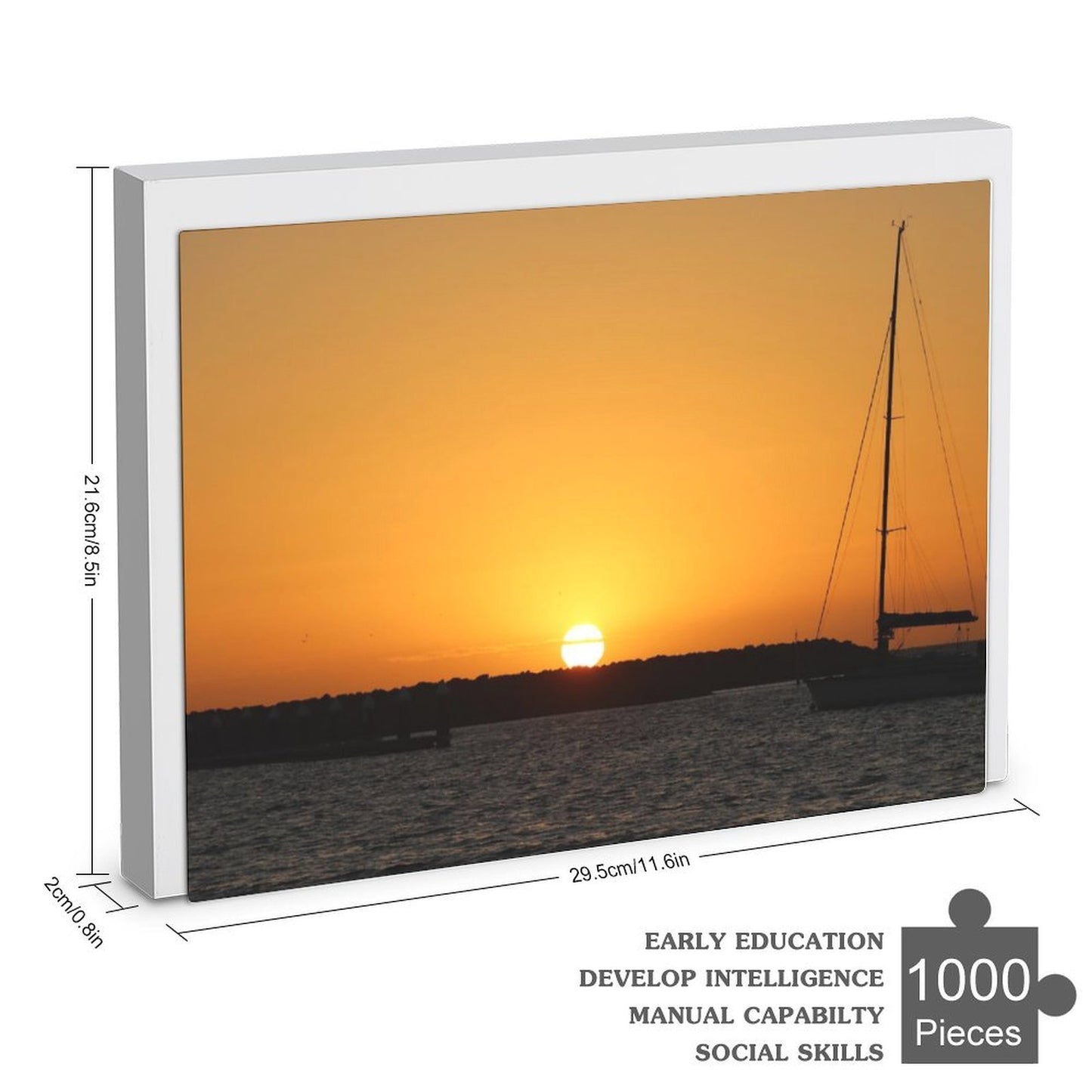 Sunset by the water - 1000-Piece Jigsaw Puzzle