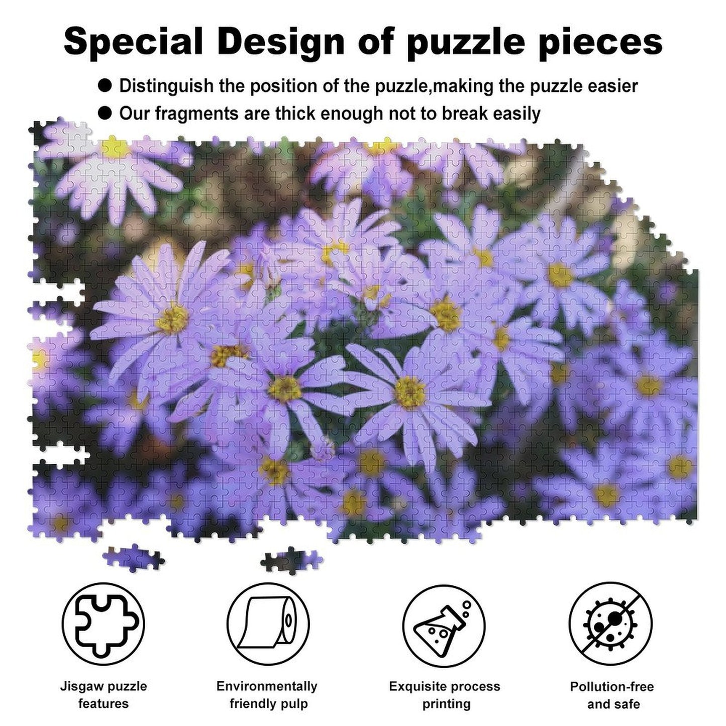 Violet daisies - 1000-Piece Jigsaw Puzzle