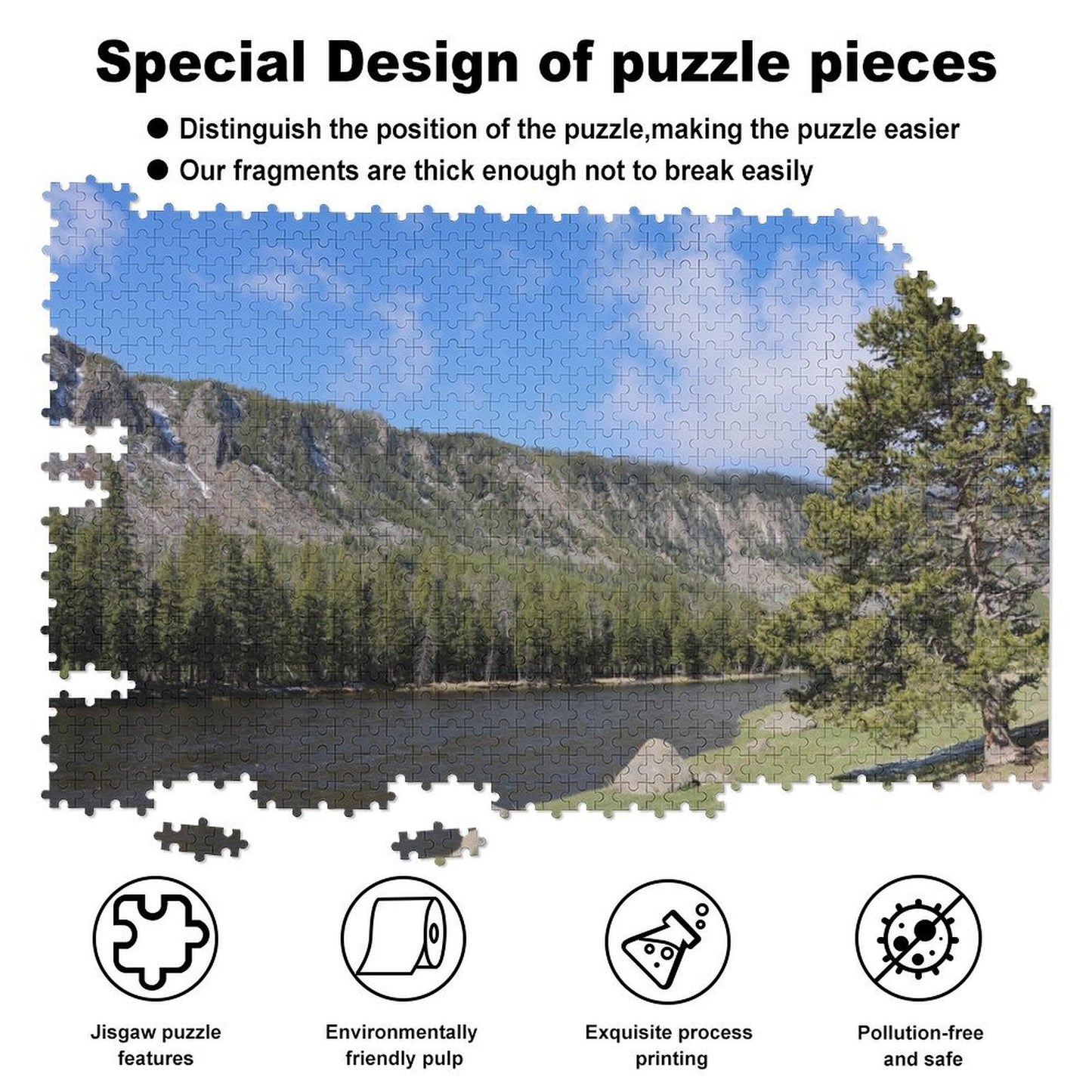 River flowing through Yellowstone National Park - 1000-Piece Jigsaw Puzzle