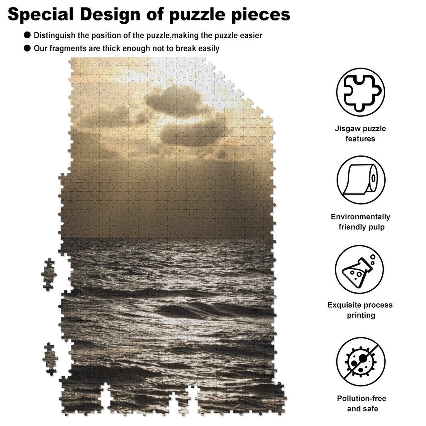Sun setting over the ocean, Melbourne - 1000-Piece Jigsaw Puzzle