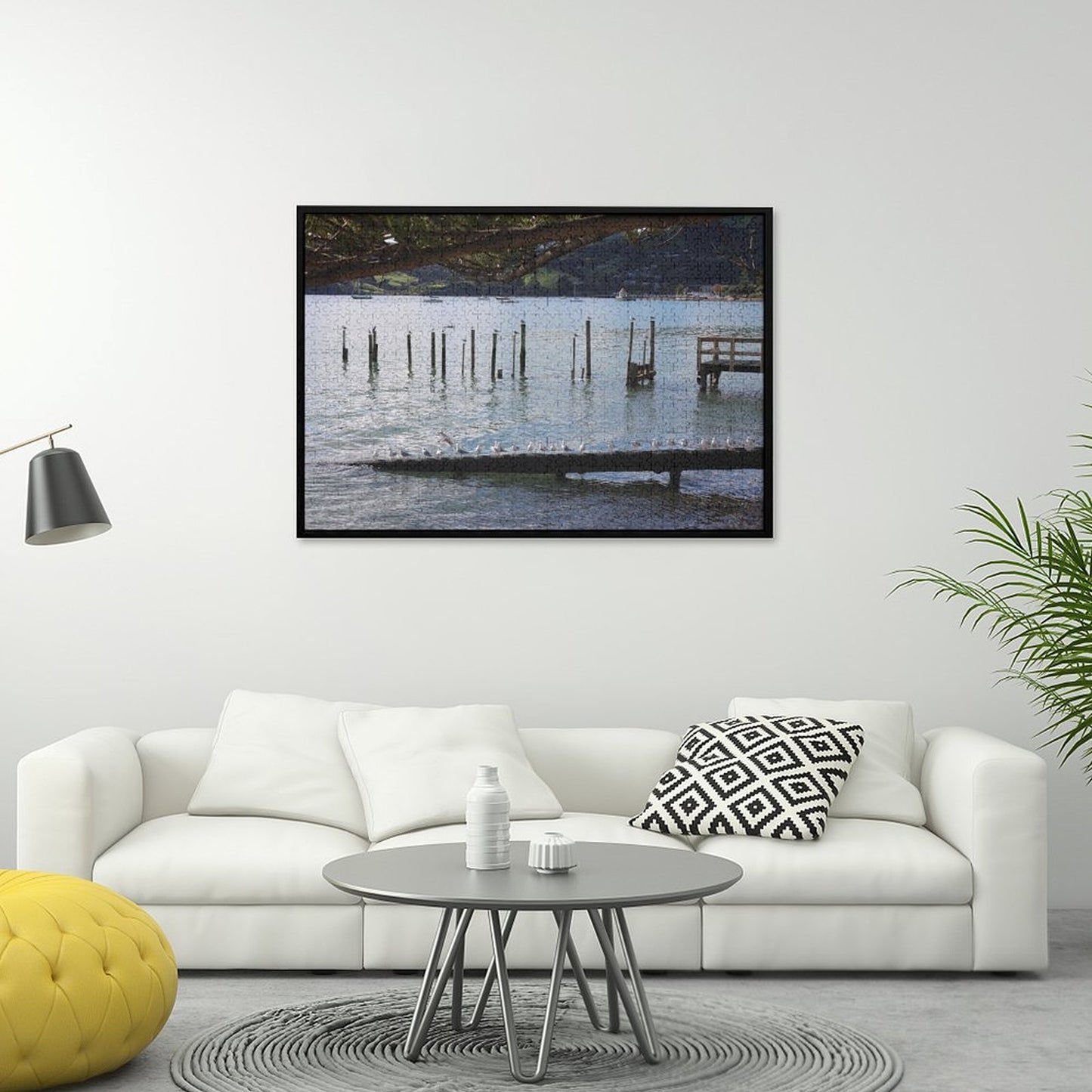 Row of seagulls, Akaroa - 1000-Piece Jigsaw Puzzle